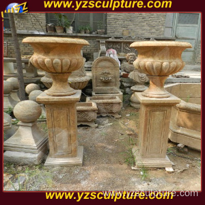 Large Garden Antique Marble Flowerpots